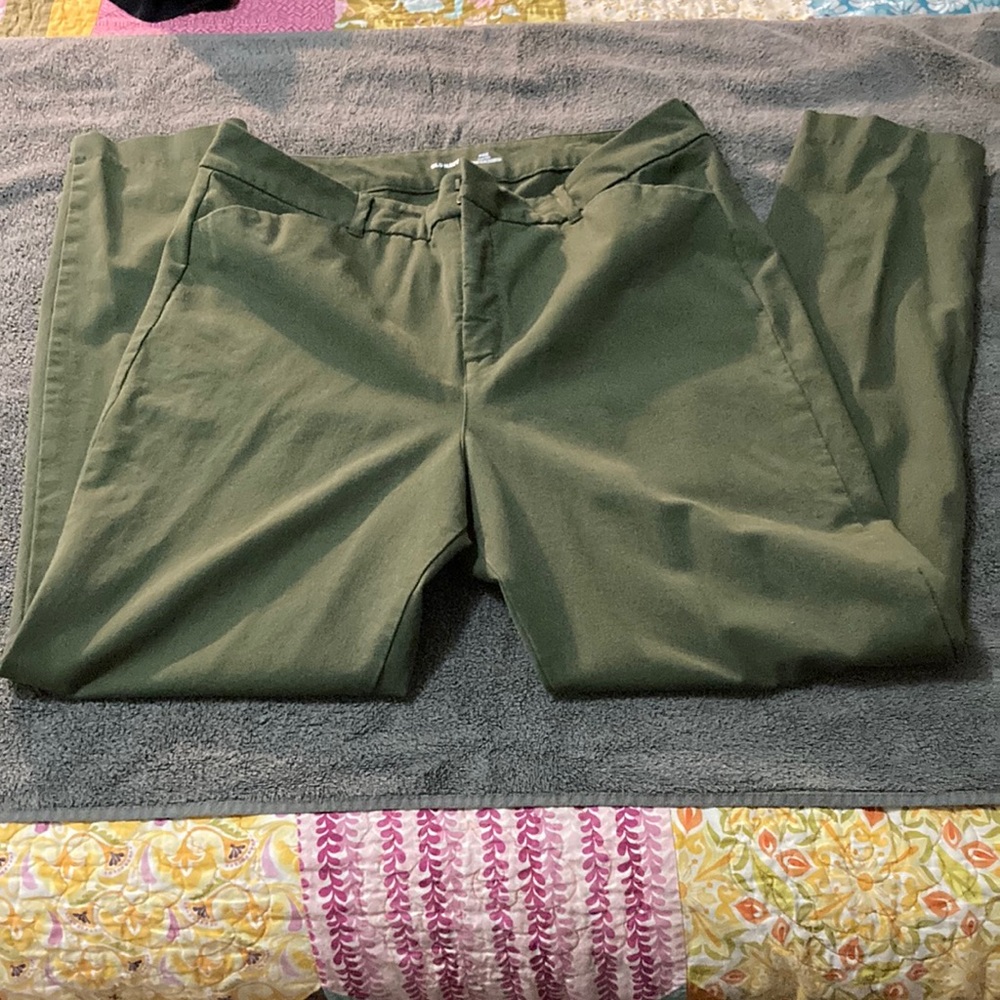Old Navy Pixie High Rise Green Pants 16 Tall NWOT